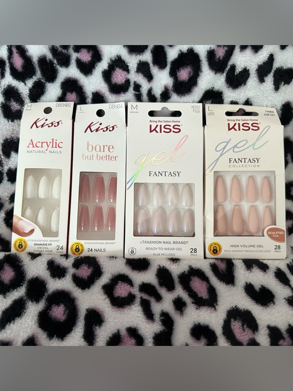 Kiss Nail Press On Bundle 4 Pairs New